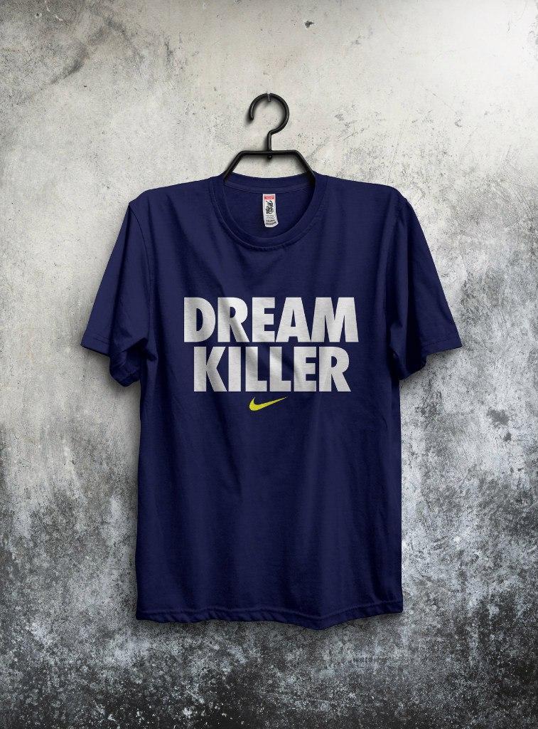 

Футболка Nike Dream Killer Дрим Киллер Найк темно синяя (большой принт) (РЕПЛИКА)