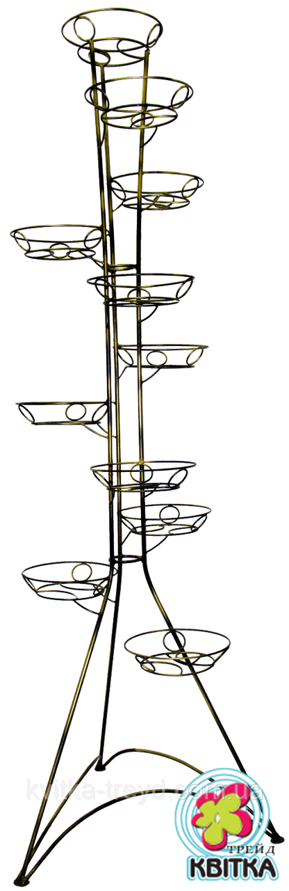 

Напольная Металлическая Подставка для Цветов на 11 Горшков "Башня"