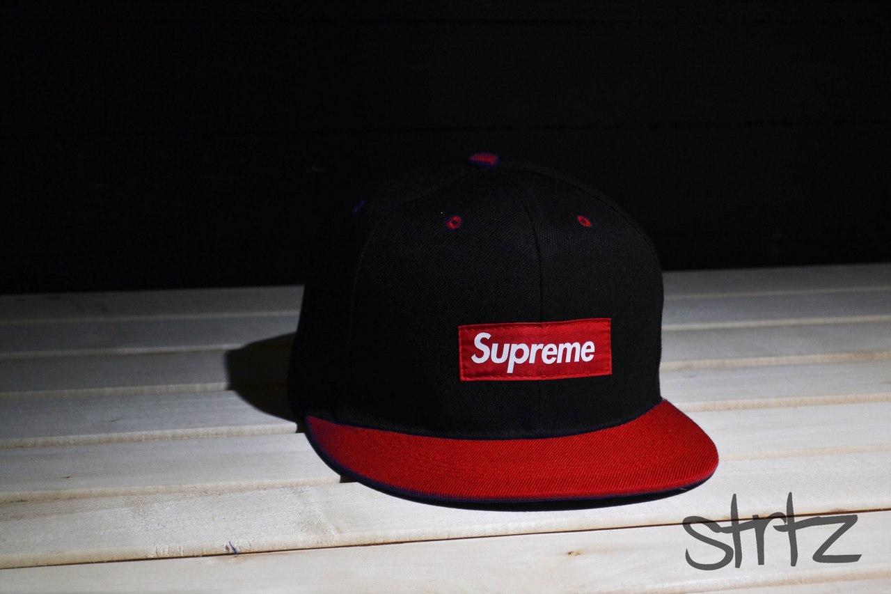 

Рэперская кепка,снепбек супирим Supreme Snapback Cap, Черно-красный