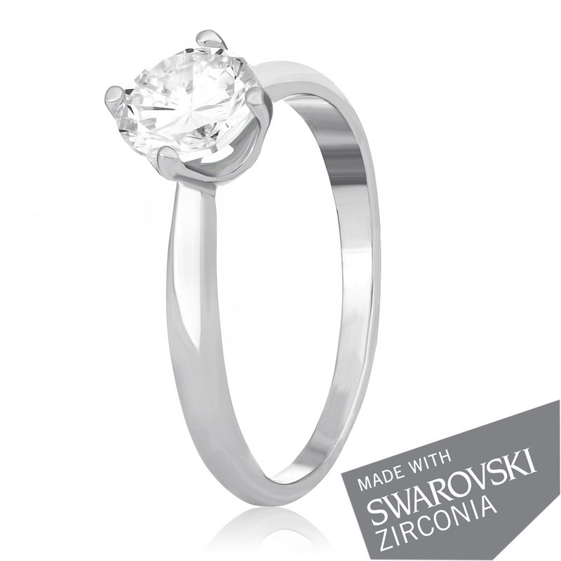 

Серебряное кольцо с цирконием SWAROVSKI ZIRCONIA К2С/714 - 17