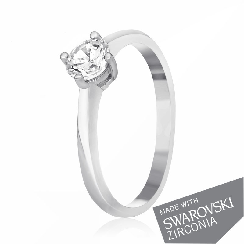 

Серебряное кольцо с цирконием SWAROVSKI ZIRCONIA К2С/716 - 16