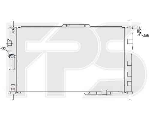 

Радиатор охлаждения двигателя Daewoo Espero 1995-1999