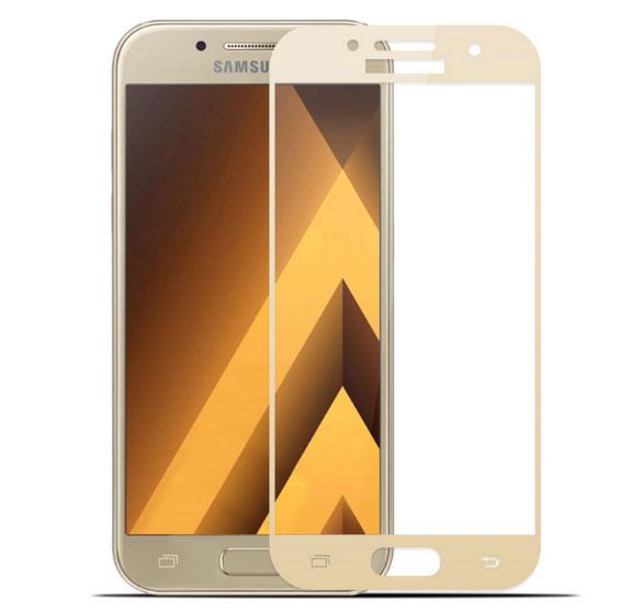 Full Cover защитное стекло для Samsung Galaxy A3 2017 (SM-A320) - Gold