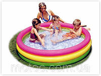 Надувной детский бассейн Intex 114*25 см надувное дно, детский надувной бассейн, бассейн intex, купить бассейн, фото 1