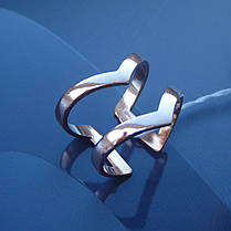 Срібна позолочена фаланговое кільце Стріла, фото 3