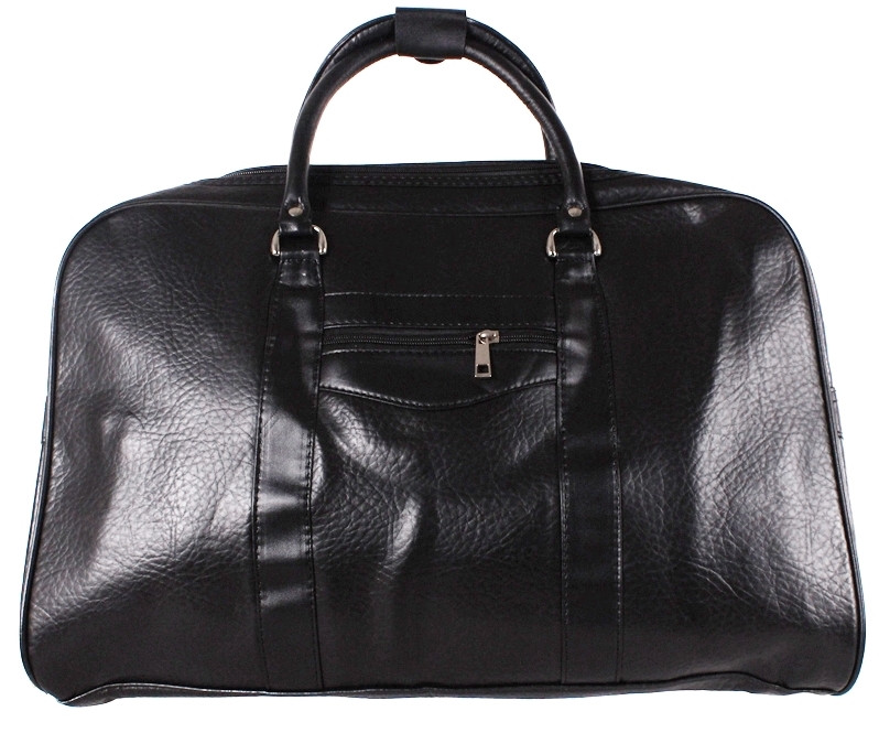 Дорожная сумка и сумка для фитнеса из искусственной кожи черная