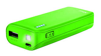Портативний зарядний пристрій Trust Primo 4400 neon green (зовнішня зарядка для телефону)