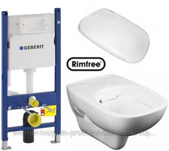 

Комплект: STYLE Rimfree унитаз подвесной, инсталляция Geberit Duofix 3в1, сидение Duroplast soft-close