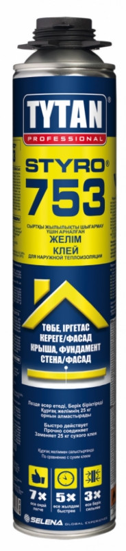 

Клей-пена для теплоизоляции ТМ "TYTAN" STYRO 753 - 750 мл.