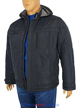 Мужская черная куртка Sooyt Fashion 228B/401в большом размере