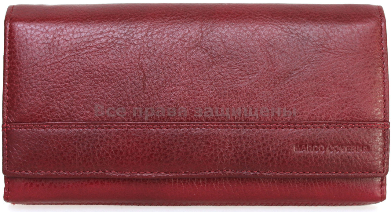 Жіночий шкіряний гаманець бордовий Marco Сoverna MC-N3-1013 RED WINE
