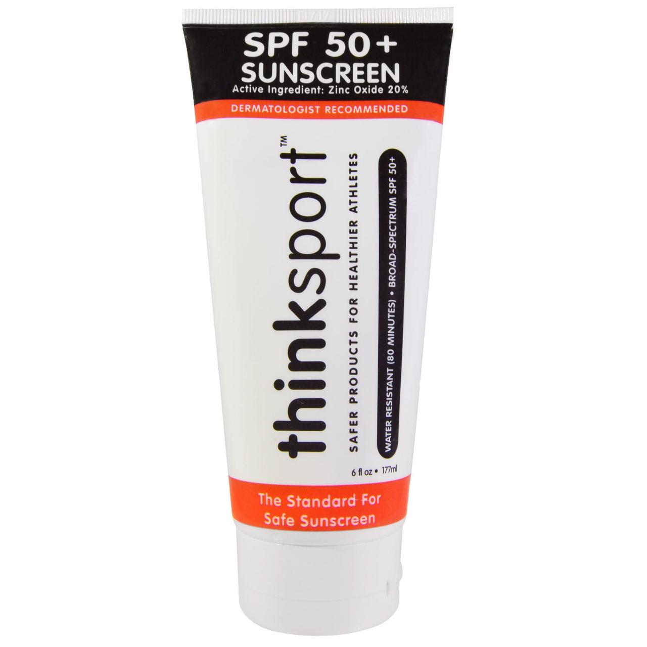 

Think, Thinksport, солнцезащитный крем, фактор защиты SPF 50+, 6 жидк. унц. (177 мл