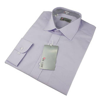 Мужская классическая рубашка De Luxe 208D светло-фиолетовая (большой размер)