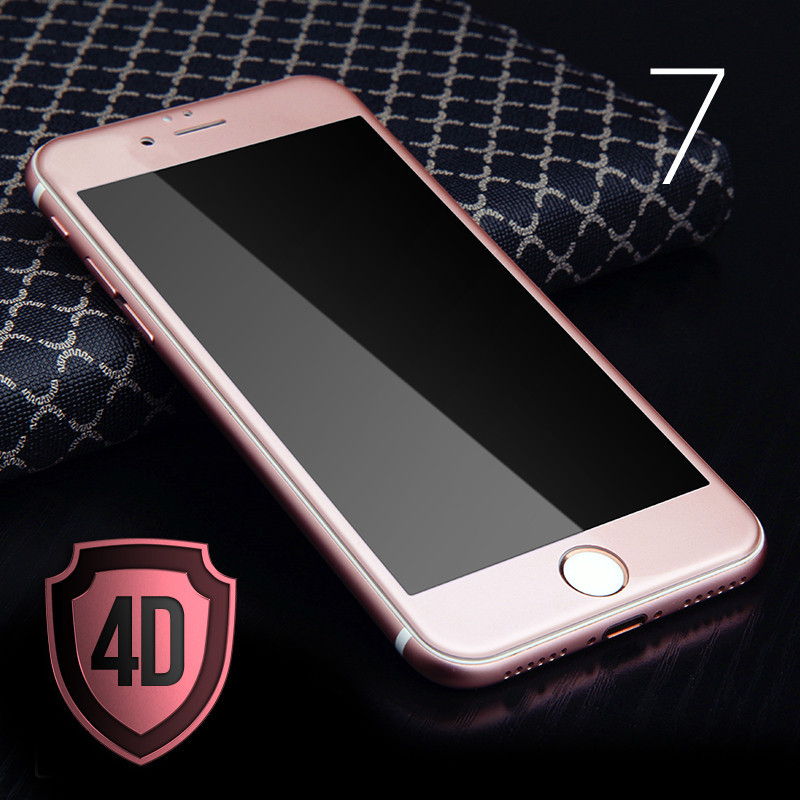 

Защитное стекло 4D Glass для iPhone 7 Розовое / Pink