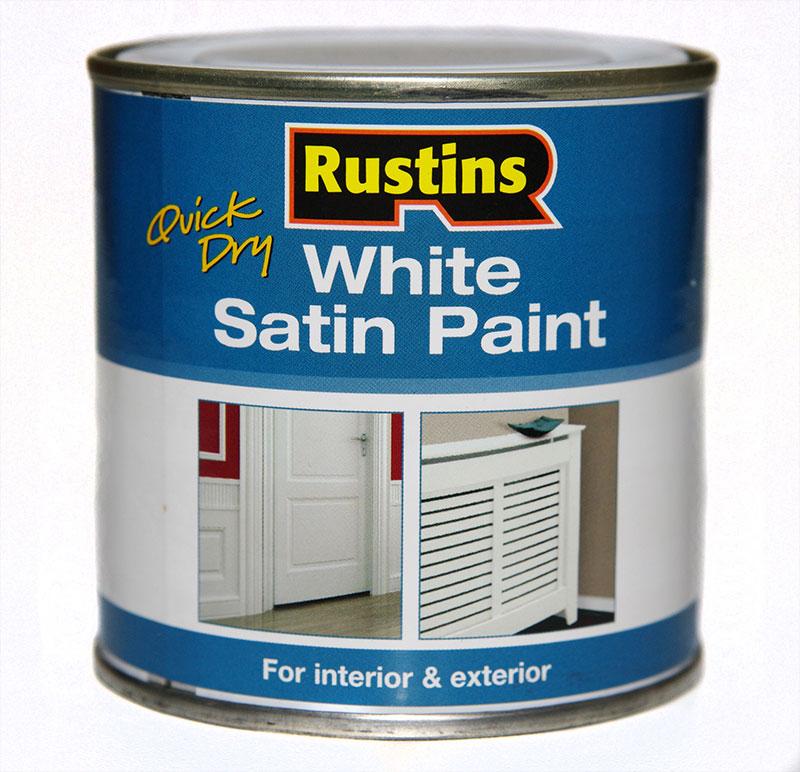 

Быстросохнущая полуматовая белая краска Q/D White Satin Paint 1 л, Белый