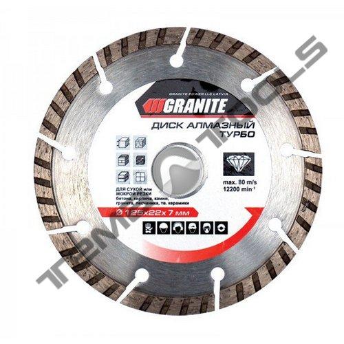 

Диск алмазный Granite Segmented turbo 180 х 22.2 (сегмент турбо)