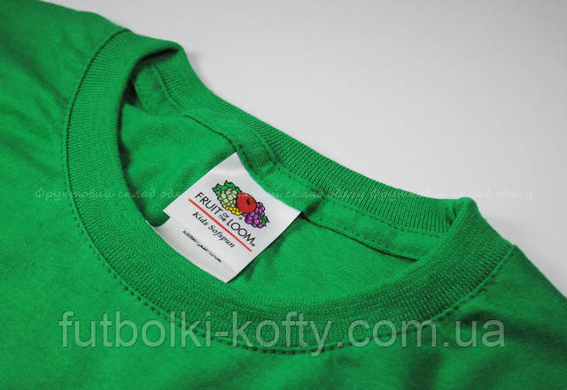 Ярко-зелёная детская мягкая футболка для мальчиков
