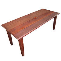 Садовий стіл прямокутний Герон з дерева мербау 180х97 см