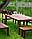Садовий стіл прямокутний Герон з дерева мербау 180х97 см, фото 2