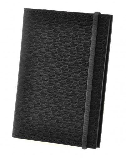 

Стильная кожаная обложка для паспорта + блокнотик BlankNote BN-OP-2-g-karbon графит