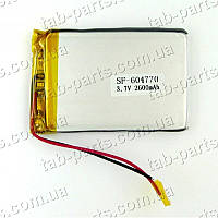 Батарея (акумулятор) для планшета 2600мАч , Li-Pol 3.7 В, 70*47*6 мм