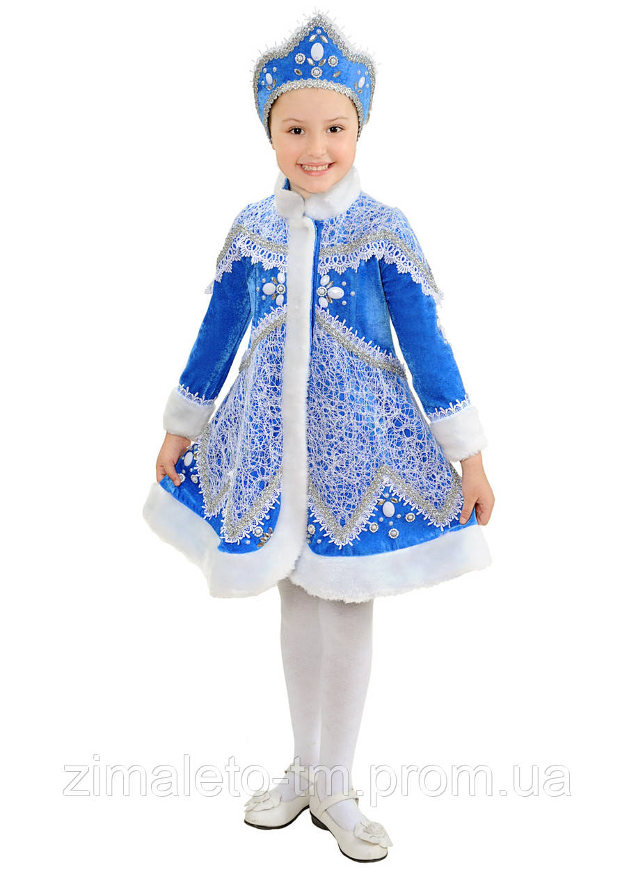 Снегурочка Вьюга карнавальный костюм детский 34
