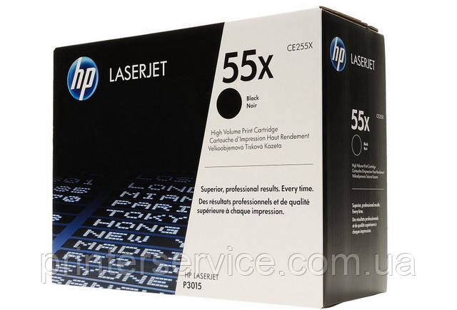 Картридж CE255X (55X) для принтерів HP LJ P3015d, LJ P3015dn, LJ P3015x 