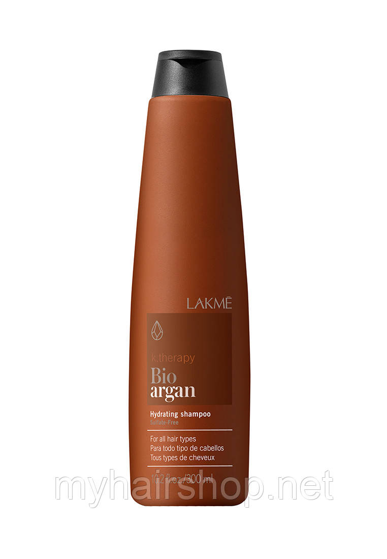 

Увлажняющий шампунь со 100% органическим аргановым маслом LAKME K.Therapy Bio-argan Hydrating Shampoo 300 мл