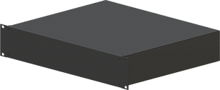 Корпус металевий Rack 2U, модель MB-2370SP (Ш483(432) Г372 В88) чорний, RAL9005(Black textured)