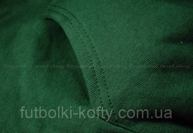 Тёмно-зелёная мужская классическая толстовка с капюшоном