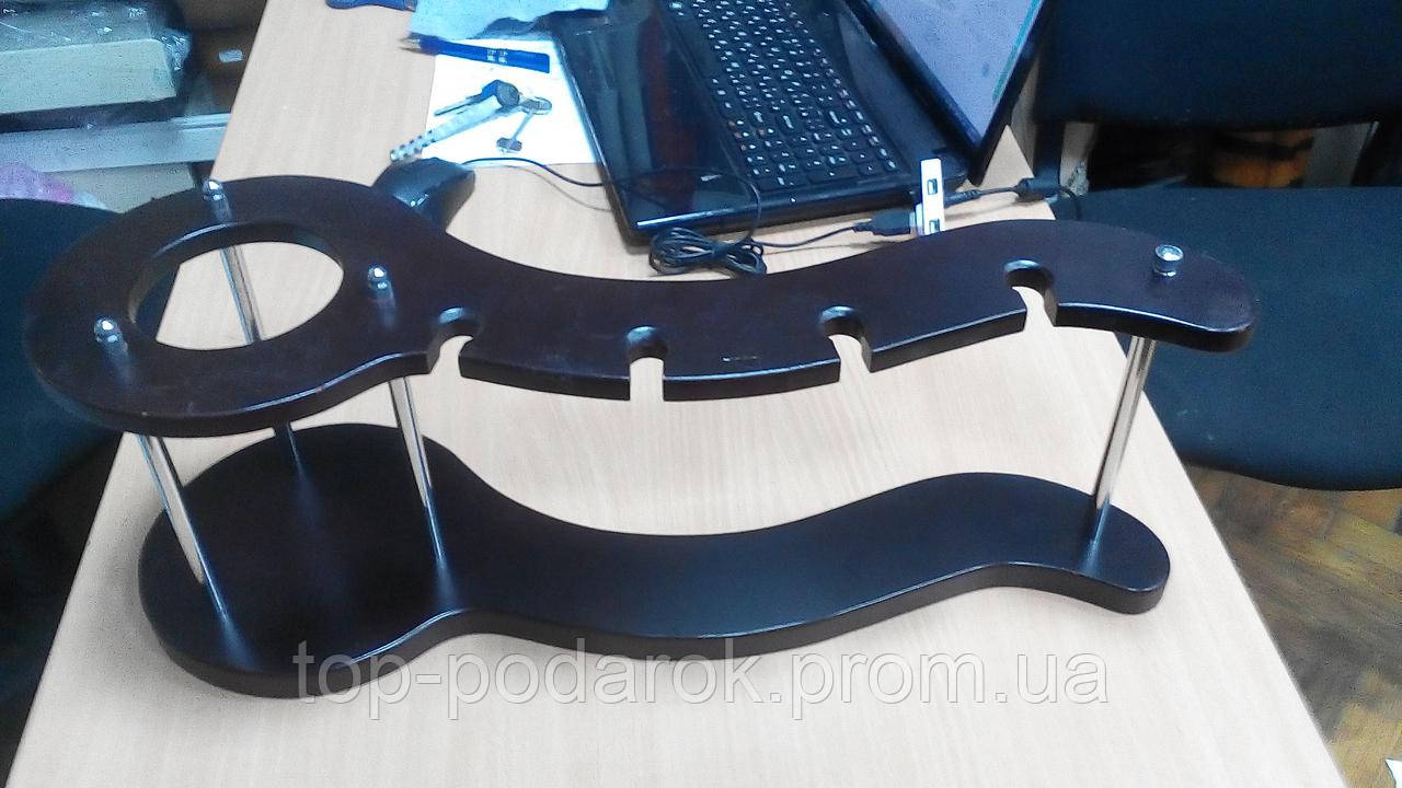 

Мини бар деревянный для бутылки и бокалов размер 50*25*15