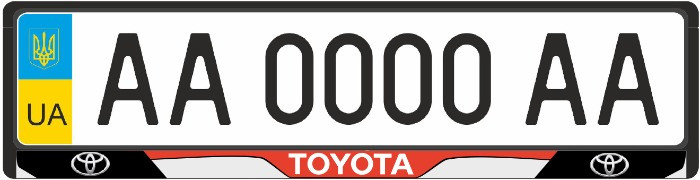 Рамка под номерные знаки Toyota (рамка номера)