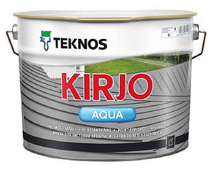 Емаль акрилова TEKNOS KIRJO AQUA для дахів і листового металу білий (база 1) 9л