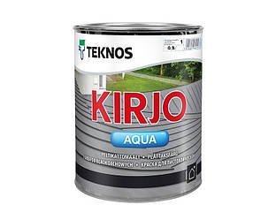 Емаль акрилова TEKNOS KIRJO AQUA для дахів і листового металу білий (база 1) 0,9 л