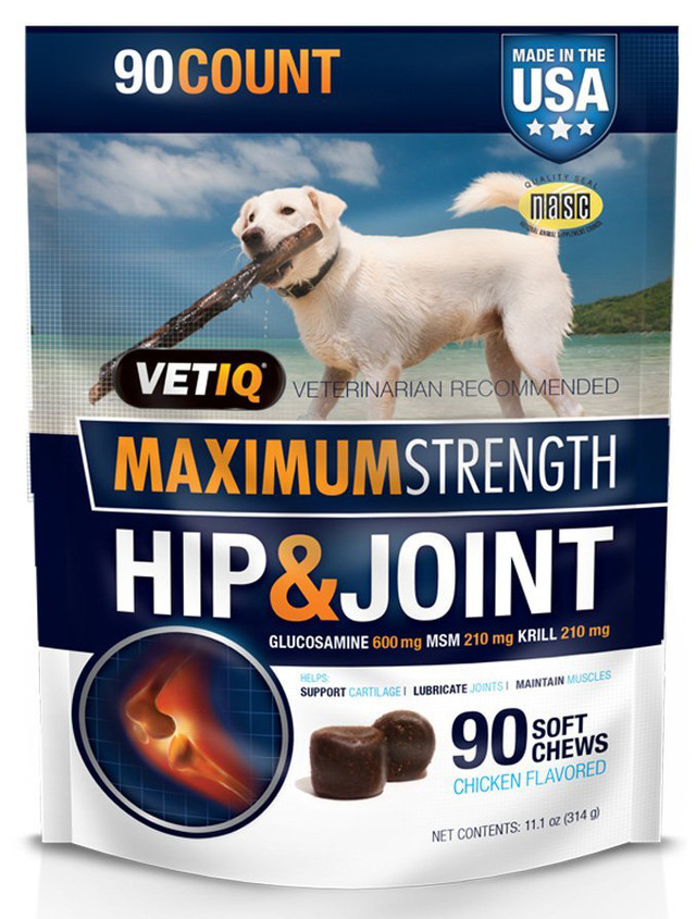 Глюкозамин с МСМ для собак VetIQ Maximum Strength Hip & Joint Soft Chews Глюкозамин с МСМ для собак VetIQ Maximum Strength Hip & Joint Soft Chews