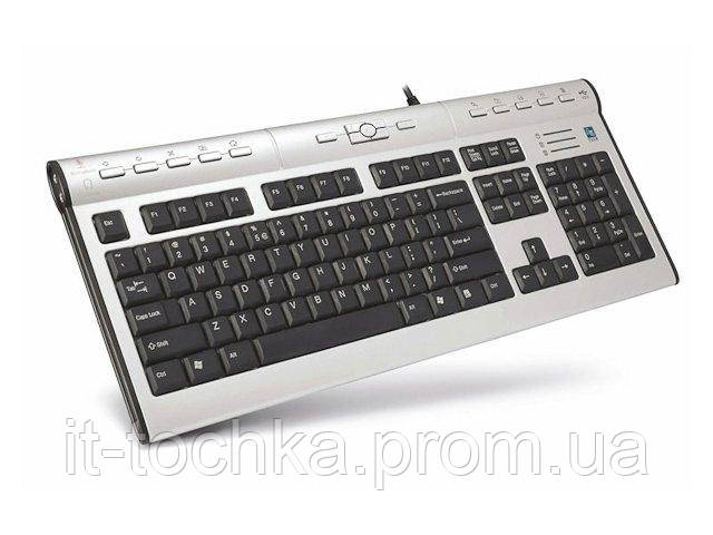 

Проводная клавиатура a4 tech kl-7muu silver+black usb x-slim