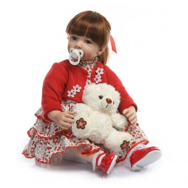 

Силиконовая коллекционная кукла реборн Девочка Катюша Reborn Doll 60 см