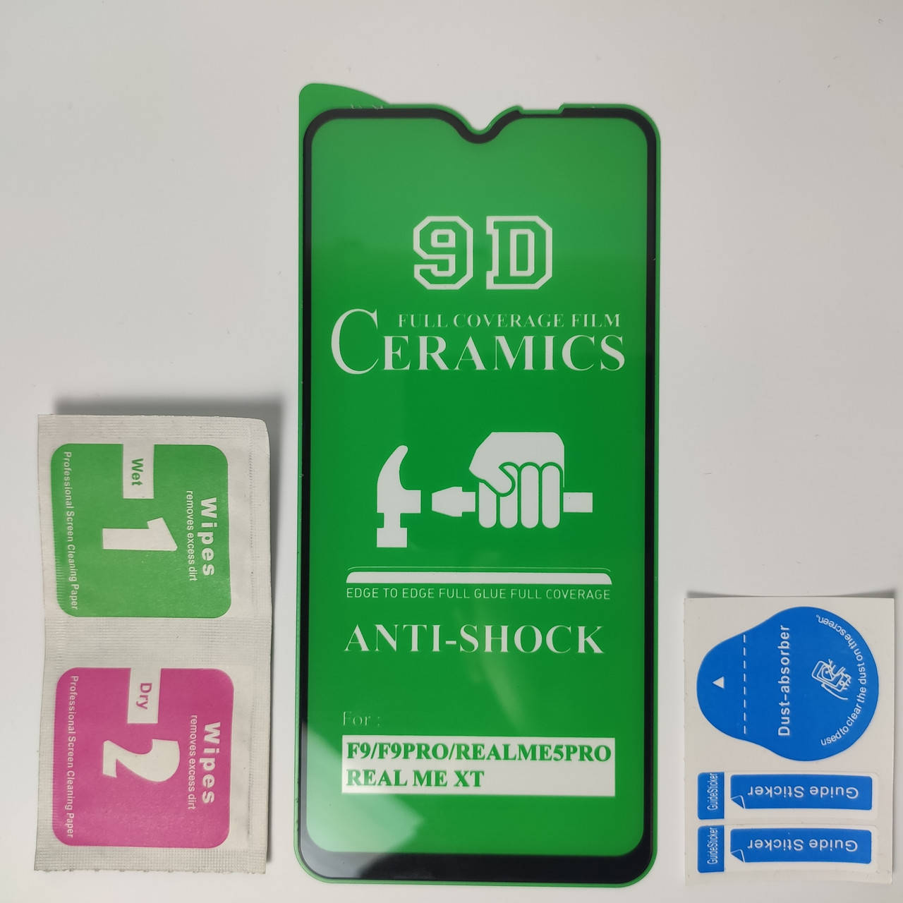 

Гибкое Защитное стекло для Realme 5 PRO Ceramics 9D на весь экран телефона Керамическое Черный