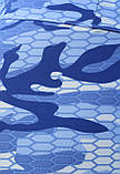 Лосины для танцев с высокой талией "Камуфляж" (синий, голубой), фото 4