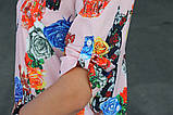 Блузка жіноча рожева з квітковим принтом, фото 4