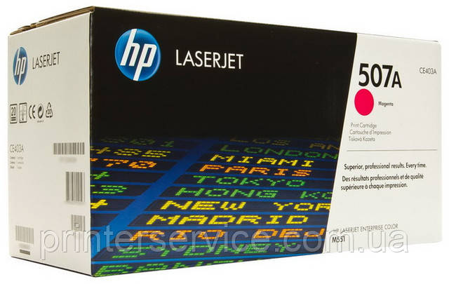 Картридж HP CE403A (507A) magenta для принтерів HP LaserJet Enterprise 500 Color M551n, M551dn, M551xh 