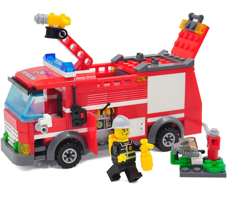 Детский конструктор KAZI 8054  Пожарная машина, 206 дет.Нет в наличии