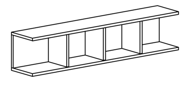 Полка навесная открытая