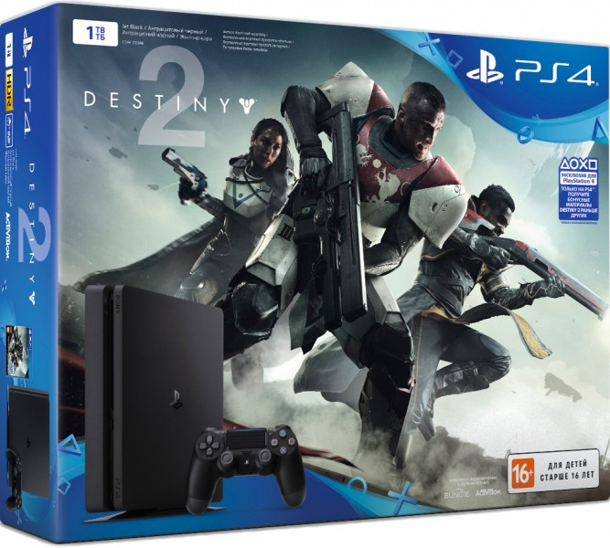 Игровая консоль Sony PlayStation 4 Slim (1 TB) Black + игра Destiny 2Нет в наличии