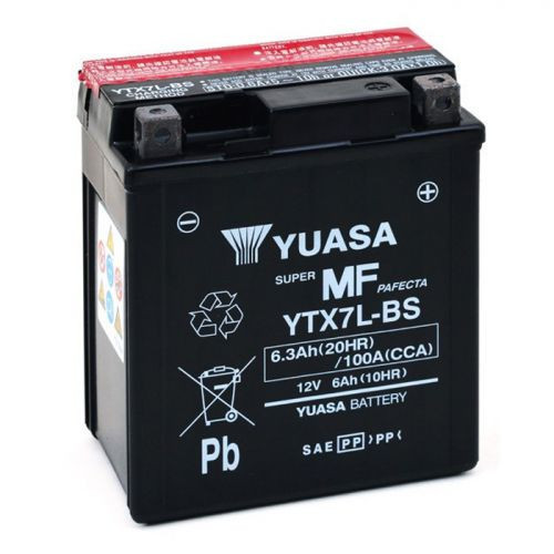 

Аккумулятор YUASA YTX7L-BS 6,3 А/ч, 100 А, (-/+), 114х71х131 мм