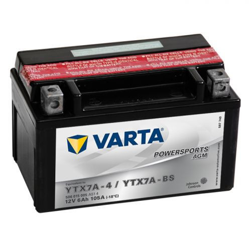 

YTX7A-BS VARTA FUN Мото аккумулятор 6 А/ч, 105 А, (+/-), 151х88х94 мм