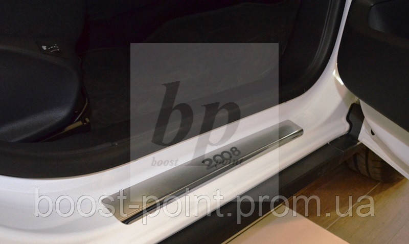 

Защитные хром накладки на пороги Peugeot 2008 (пежо 2008 2013г+)