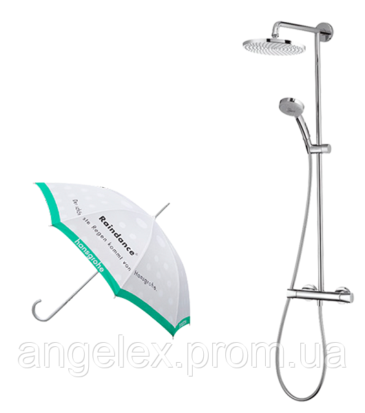 

Душевая система Hansgrohe Showerpipe Verso 240 27205000 + 86002104 с термостатом