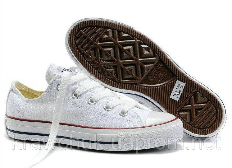 

Кеды в стиле Converse All Stars, конверсы. Белые., Белый