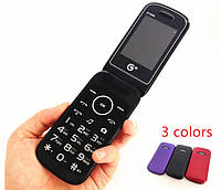 Телефон-раскладушка TKEXUN E1190A на 2 сим-карты с Большими цифрами и кнопками, фото 1